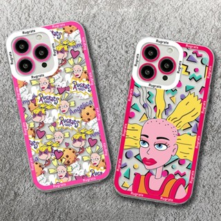 Desenho Animado Engraçado R-Rugrats Capa Para iPhone 15 11 12 13 14 Pro Max XS X XR 7 8 14 15 Plus SE 2 2020 Mini Transparente Macia