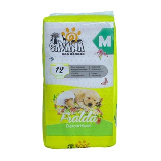 Fralda Descartável Pet 40cm M 12 Unidades Savana