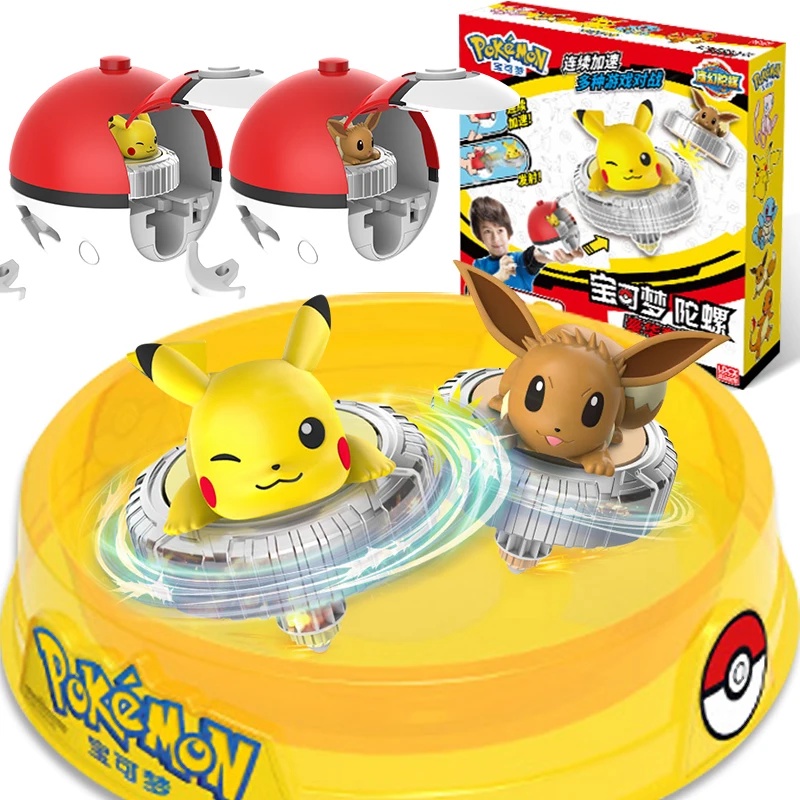 Brinquedos De Pokémon De Batalha Pikachu Charmander Fantasia Boneco Giratório Jogos De Tabuleiro Educativos