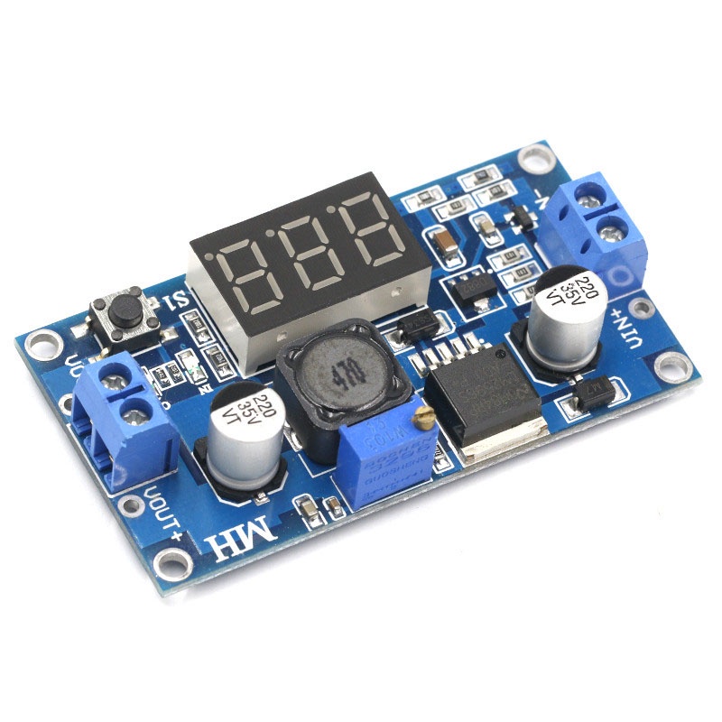 Voltímetro LED LM2596 BUCK 3A DC-Módulo De Alimentação Redutor Ajustável De Tensão