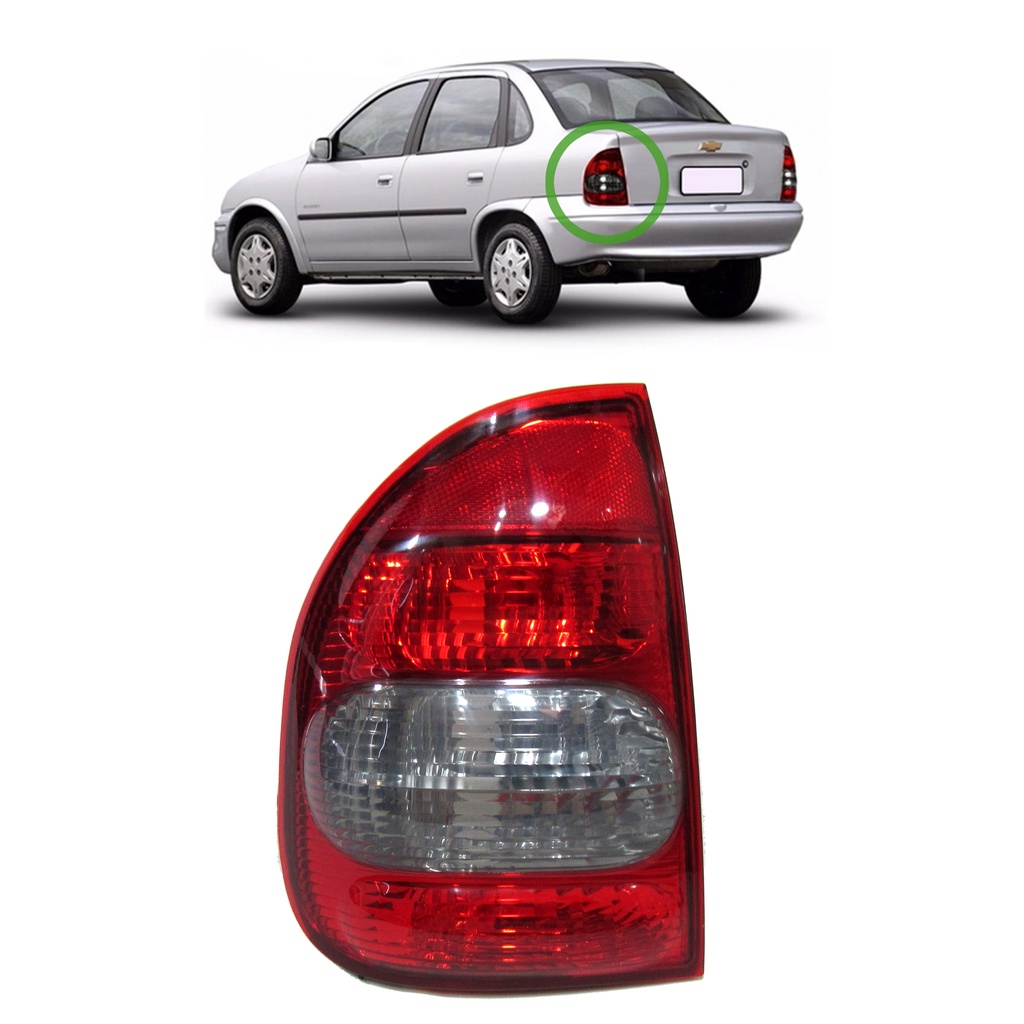 Lanterna Tras Corsa Sedan Classic 00 01 02 03 04 05 06 07 08 09 10 Fumê