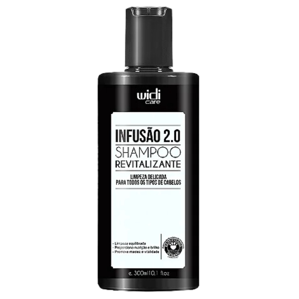 Shampoo Infusão 2.0 Widi Care Revitalizante Capilar Vegano Limpeza Delicada 300ml