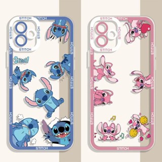 Estojo Para Iphone 11 12 Pro 6 6S 7 8 Plus X XS XR Max Cute Stitch Clear TPU Câmera De Desenho Animado À Prova De Choque Telefone De Anime Macio