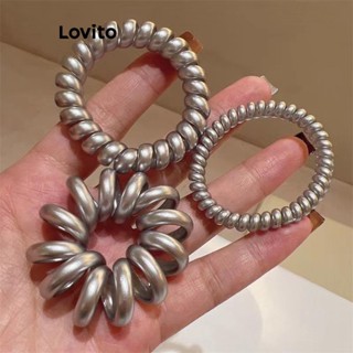 Lovito Personalidade De Linha Telefônica Simples Casual Em Laços De Cabelo Para Mulheres LFA11501