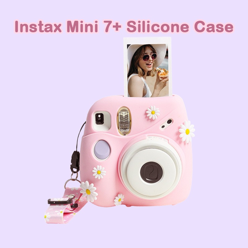 [Film Lab] Case Instax Mini 7+ Capa De Silicone Para Câmera Instantânea Capa Protetora Macia CAA22