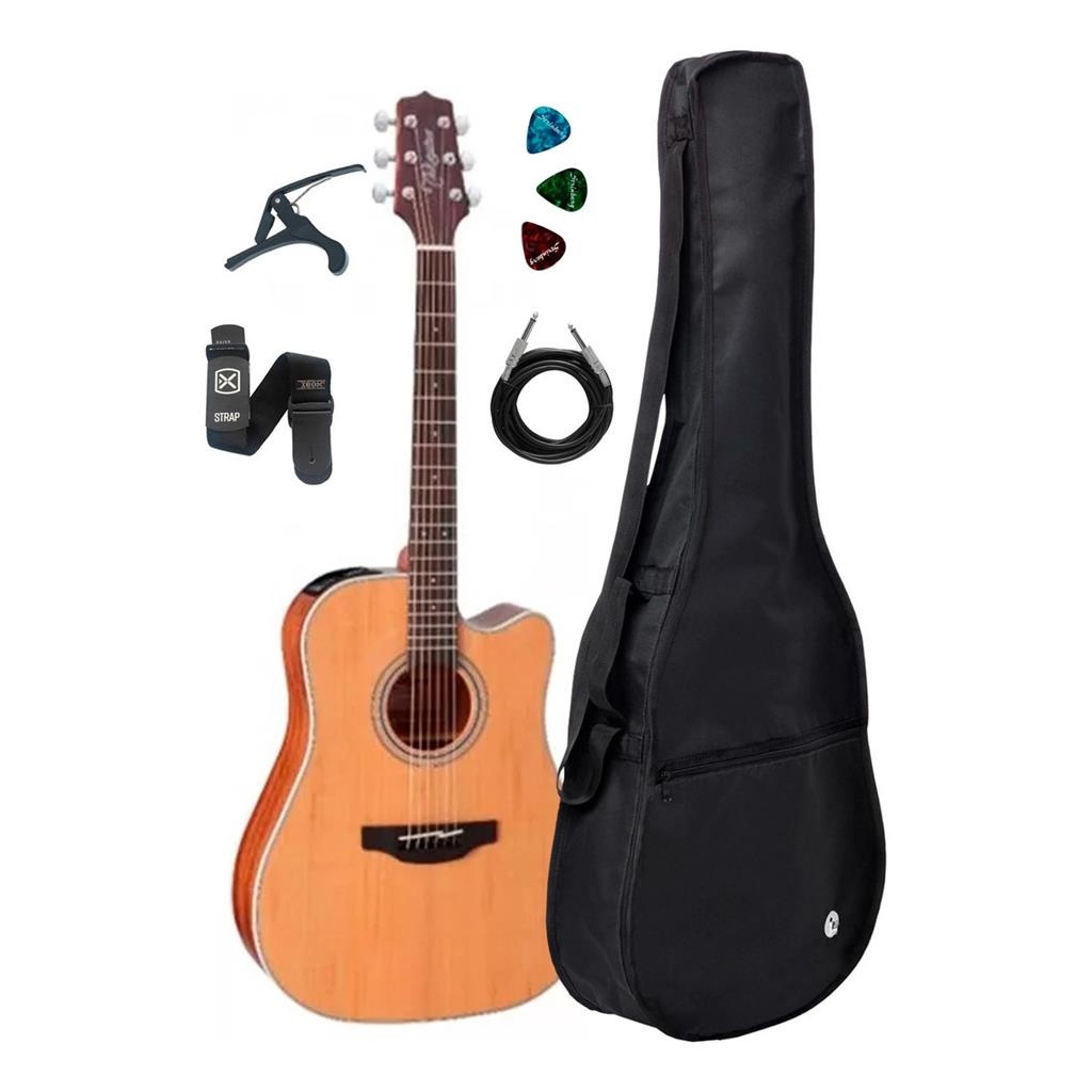 Violao Eletroacustica Takamine Gd20ce Kit Capa + Acessorios em Oferta na Shopee