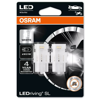 Par Lâmpada Led Osram W21w Ledriving 12v 6000k Super Branca em Oferta na Shopee