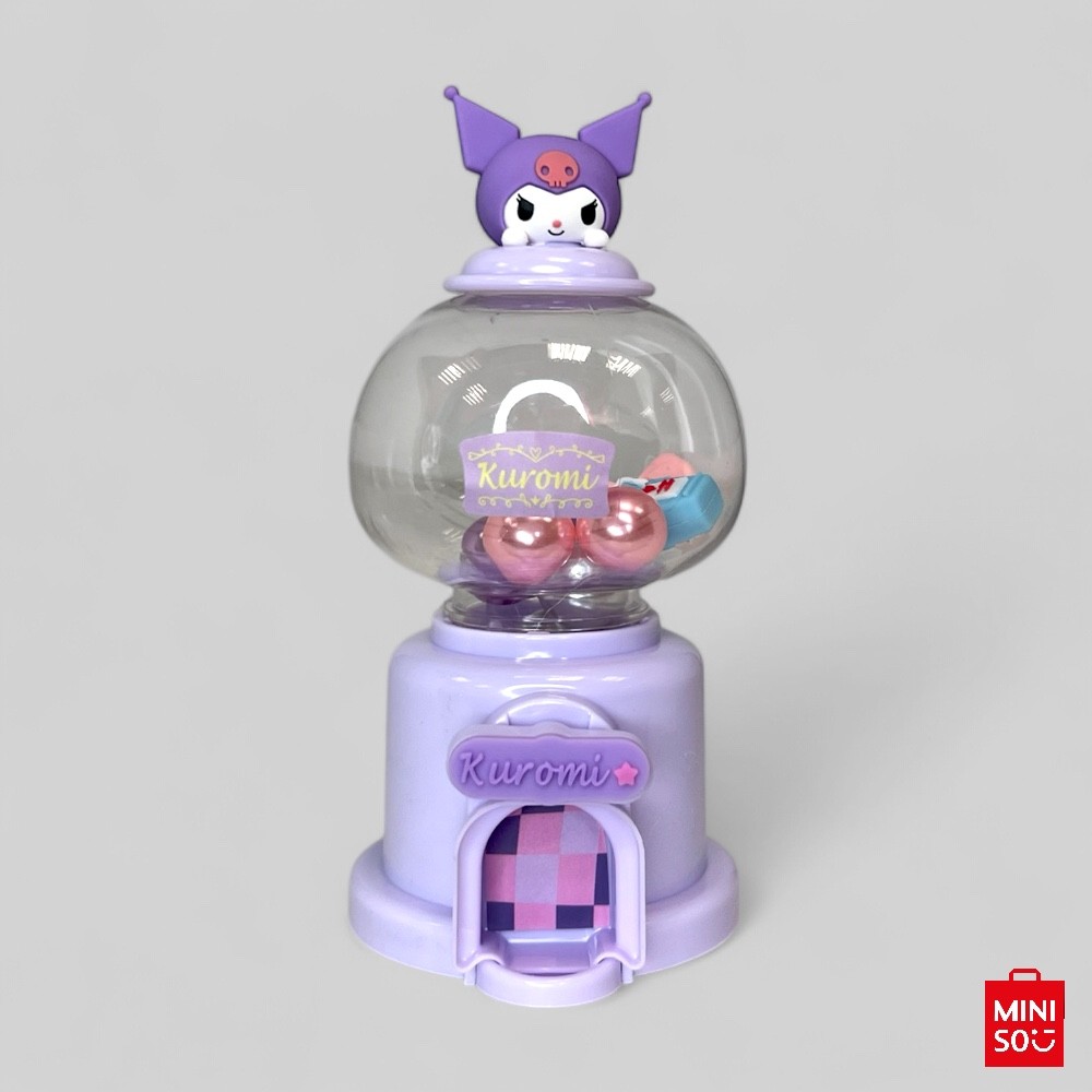 Luminária Kuromi Miniso Gashapon com Luz LED e Pérolas Decorativas para Quarto e Mesa