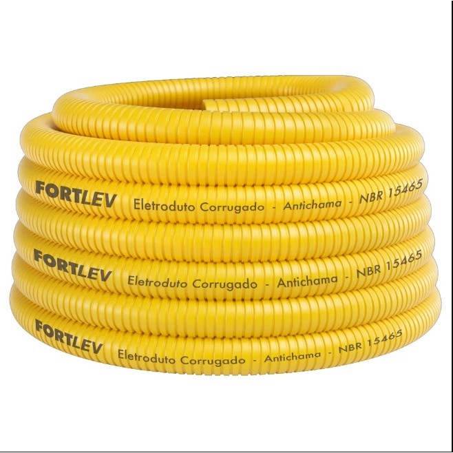 Conduíte Amarelo 20mm 50 metros Fortlev