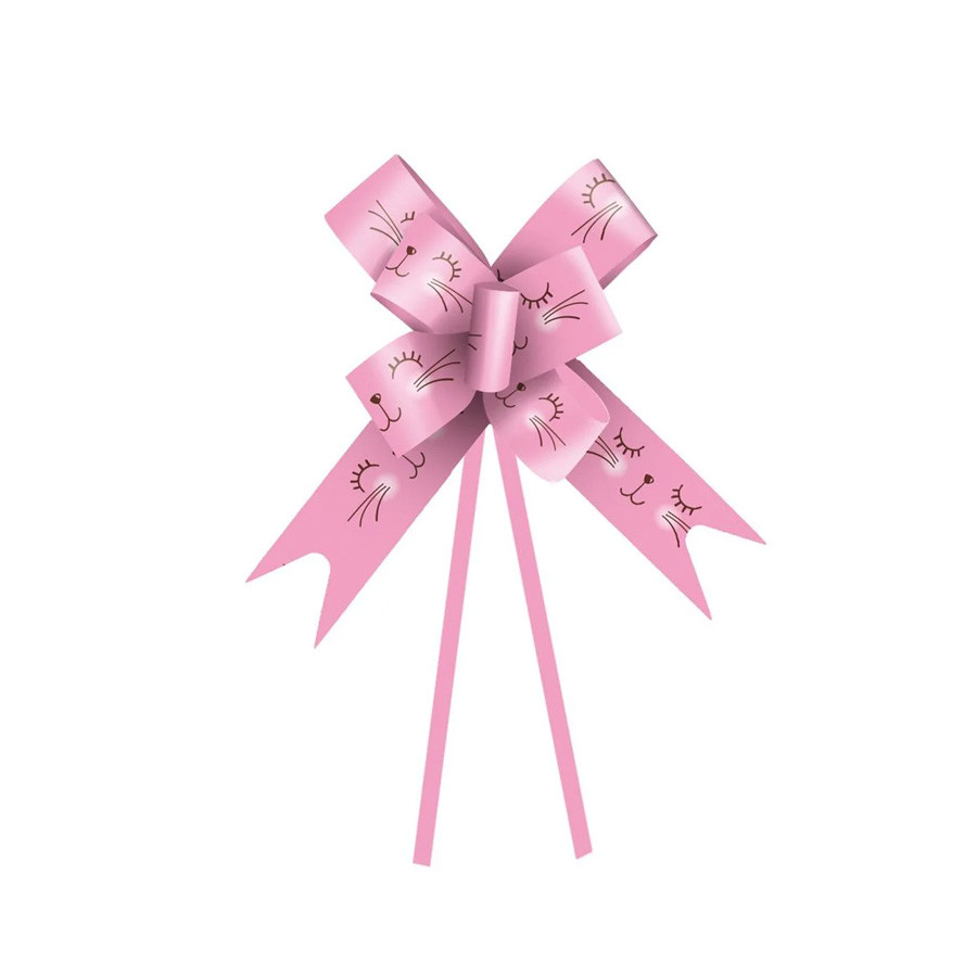 Laço Fácil - Carinha Coelho Rosa - 10 unidades - Cromus - Rizzo - Home & Living