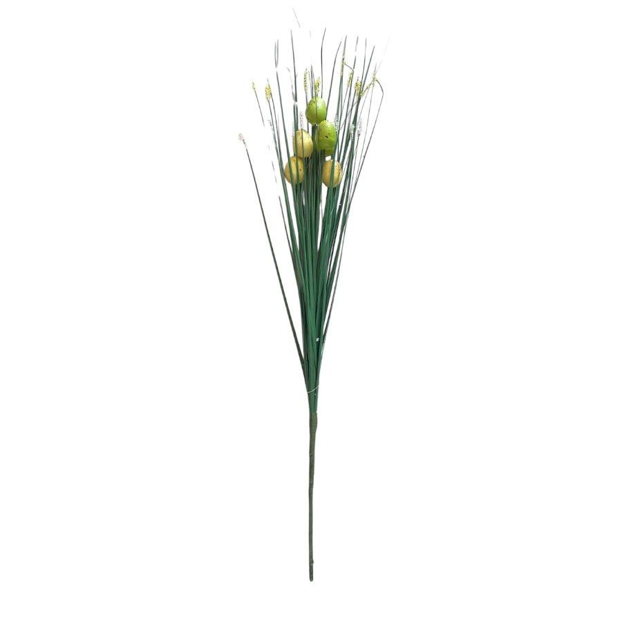 Galho Decorativo com Ovos de Páscoa - Verde e Amarelo - 54cm - 1 unidade - Rizzo