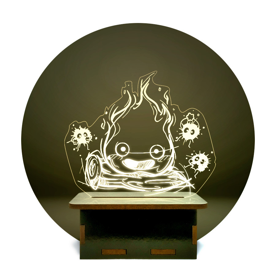 Mini Luminária Calcifer - Studio Ghibli em Oferta na Shopee