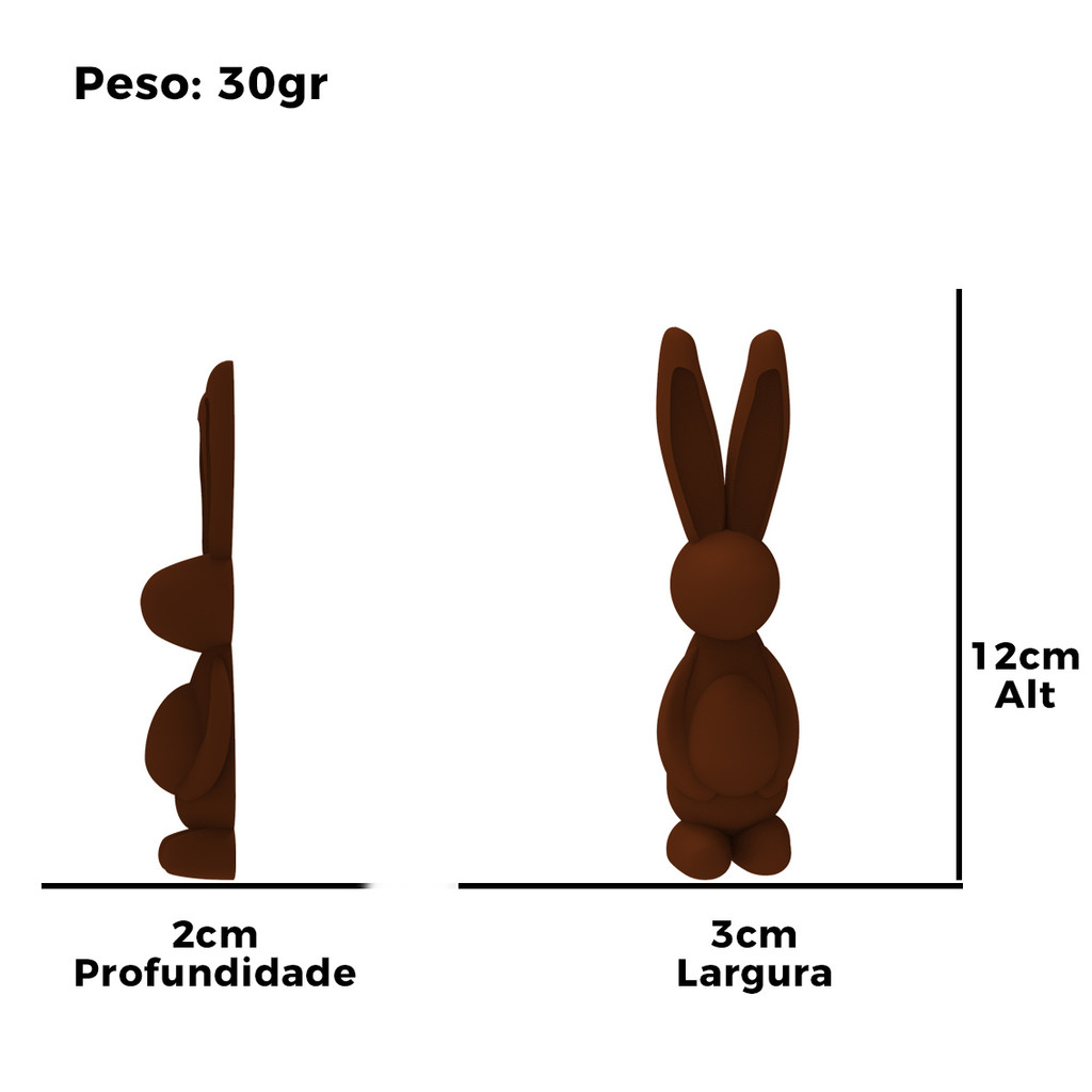 Molde de Silicone Coelho com Ovo de Páscoa para Artesanato Vela Sabonete Resina Gesso