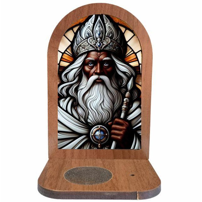 Altar Congá Oxalá em MDF - Arte Estilo Vitral