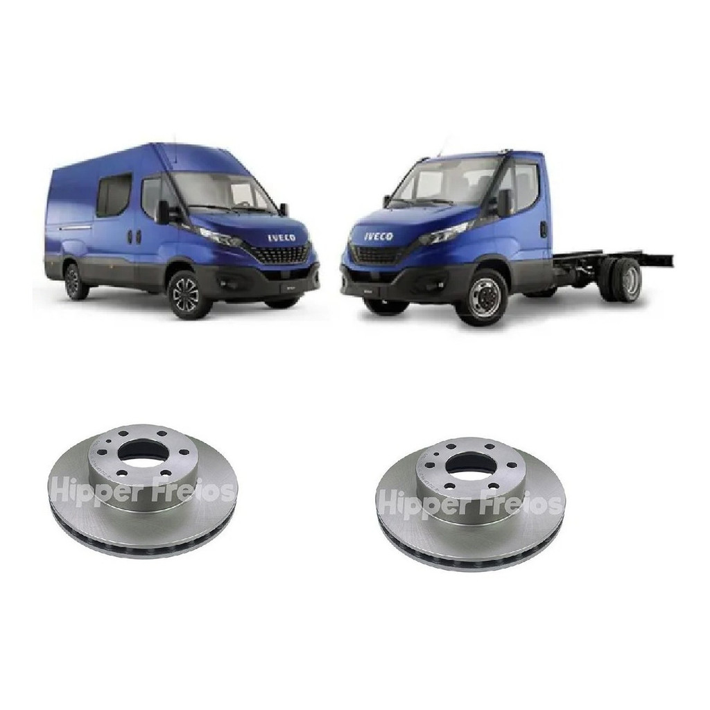Par De Disco De Freio Dianteiro Iveco Daily 35s14 2013 2014/
