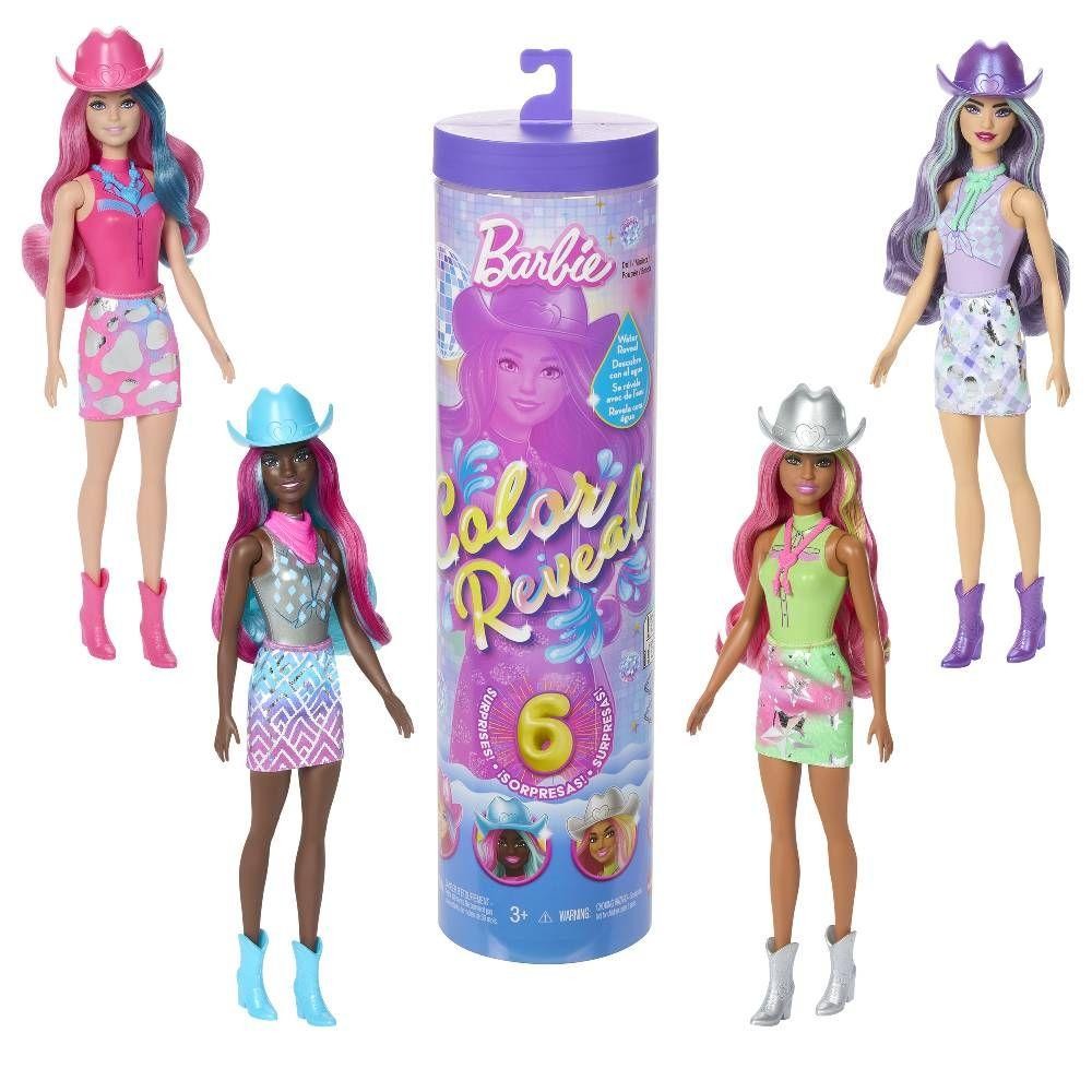Barbie Color Reveal Boneca Moda Disco Star Cowgirl - Mattel em Oferta na Shopee
