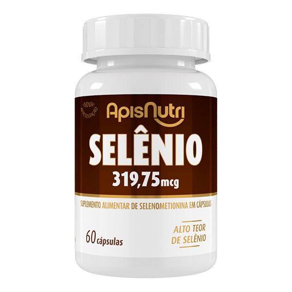 Suplemento Mineral de Selênio 319,74mcg 60 Cáps. Apisnutri - SV em Oferta na Shopee