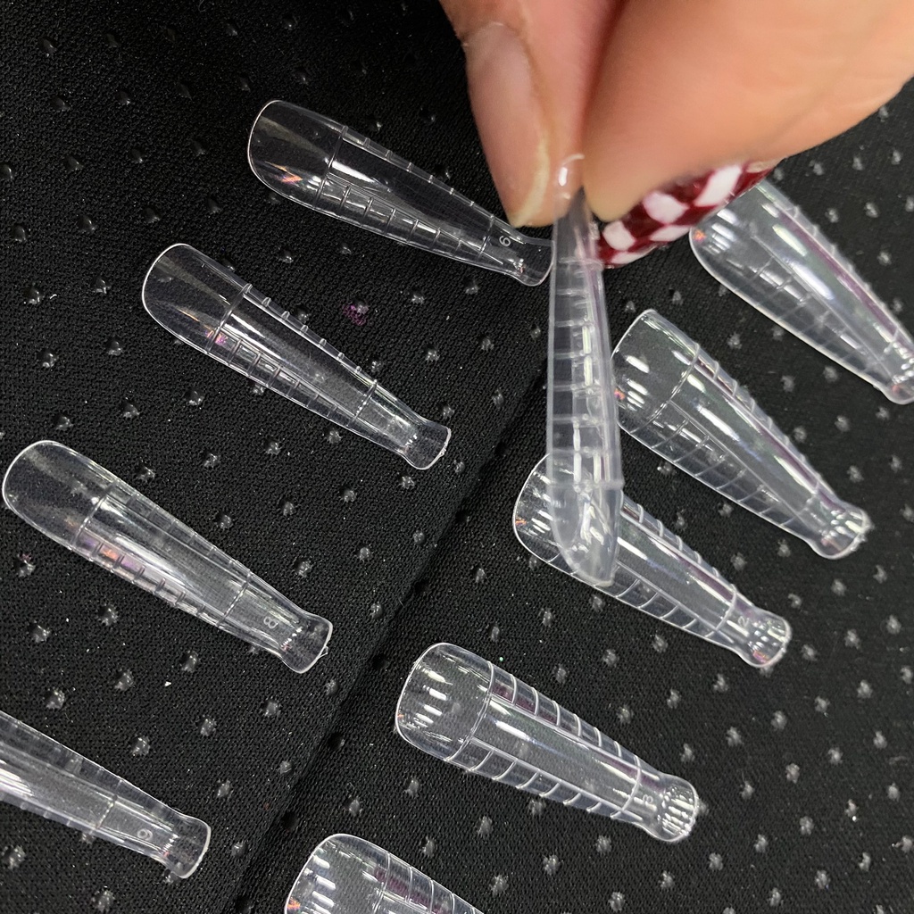 KIT 100 Molde F1 Dual Form Poligel Extensão Unha Reutilizável Com Régua Nail Art Pronta Entrega