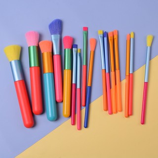 Kit de 15 pcs Pinceis Para Maquiagem colorido