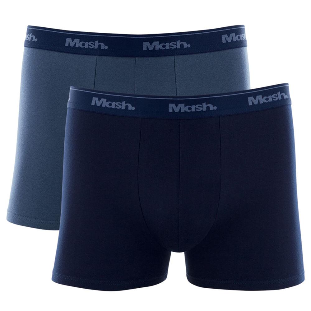 Kit Cueca Boxer Mash 2 Peças Masculina Algodão com Elástico em Oferta na Shopee
