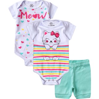 Kit Body Infantil 3 Peças Kappes Branco