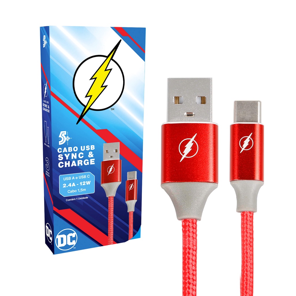 Cabo Carregador Rápido Turbo Usb-A para Tipo C - The Flash