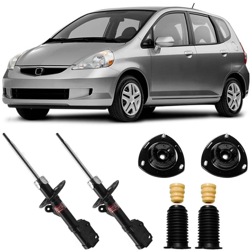 Kit 2 Amortecedor Honda Fit Diant Coxim Rol Coifa Batente - Spare Parts and Accessories for Vehicles
