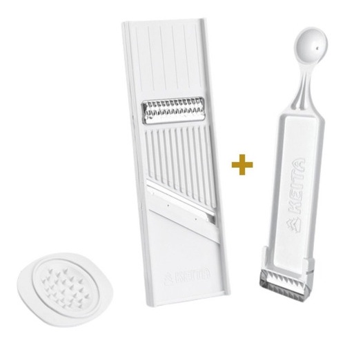 Conjunto 4 Em 1 Manual Descascador Boleador Ralador Fatiador E Descascador Ideal Para Cozinha