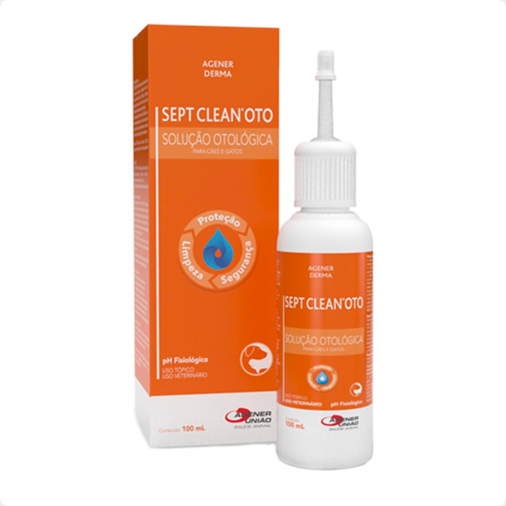 SeptClean Oto Agener União Solução Otológica - 100ml - Pets