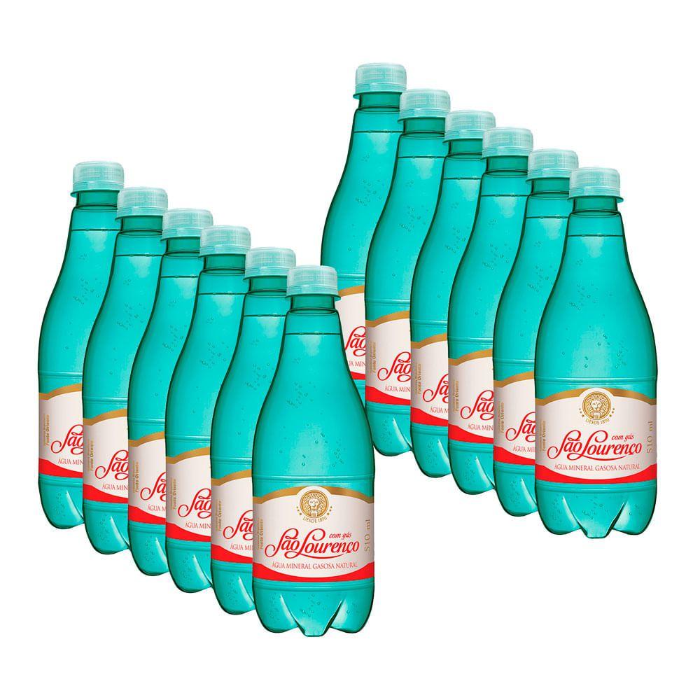 AGUA MINERAL SÃO LOURENÇO COM GÁS 510ML - PACK COM 12 UNID AGUA MINERAL SÃO LOURENÇO COM GÁS 510ML - PACK COM 12 UNID