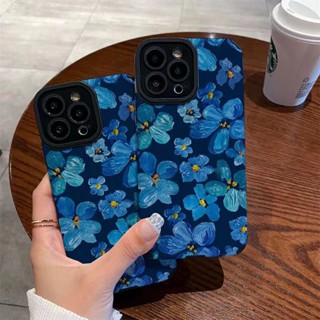 Estojo Para iphone 14 promax 11 11 12/13/6/7/8plus/X max/15promax Camellia Azul Capa Macia À Prova De Choque