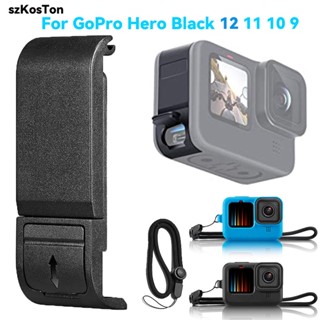 Tampa Lateral Da Porta De Substituição Para GoPro Hero 12/11/10/9 Passagem Preta À Prova De Poeira Através Bateria Acessórios Câmera em Oferta na Shopee