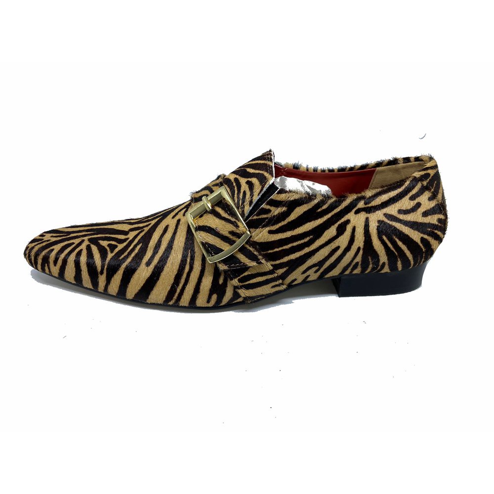 Sapato Masculino Italiano em Couro Social Executivo Cobra Amarelo Euroîle Bico Fino Ref: 315 Amarelo