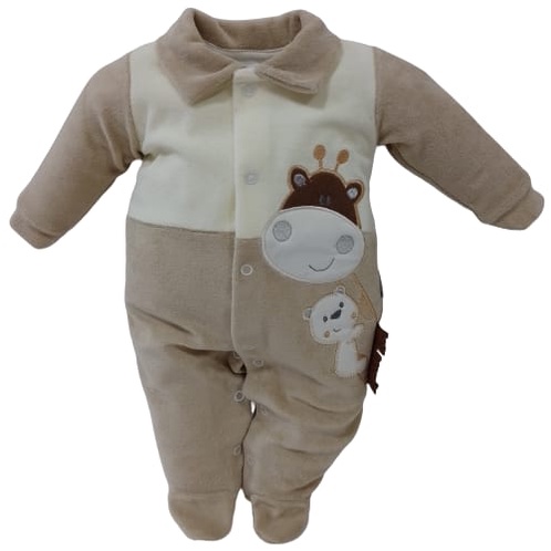 Macacão Bordado Plush Bebê Menino Inverno Chuquinha 2879