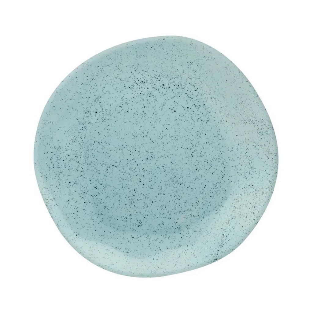Prato Porcelana Fundo Rustico Ryo Blue Bay Decorado 22,5cm P/ Sopa Caldo Oxford - Home & Living