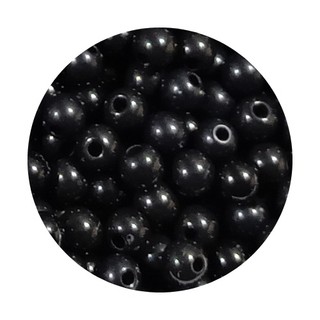 Miçanga bola lisa 600 pçs preto 4mm p/ bijuterias, colares e pulseiras