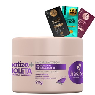 Máscara 90gr Haskell Matiza Mais Violeta em Oferta na Shopee