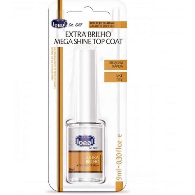 Base Extra Brilho Ideal 9ml Argan Seca 1minuto