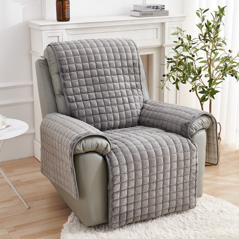 1/2/3 Lugares Reclinável Sofá Capa Flanela Poltrona Slipcover Pelúcia Veludo Antiderrapante Relaxar Preguiçoso Menino Ca