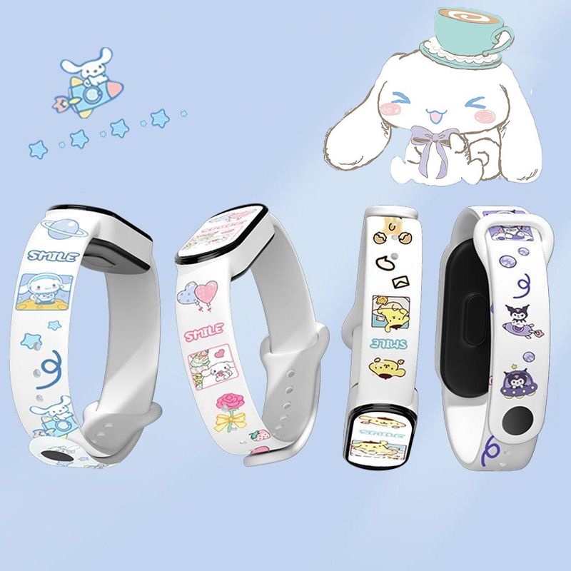 Relógio Eletrônico Sanrio Sports Led Smart Watch Cinnamoroll/Pochacco/Pom Purin Pulseira D'água Para Meninas