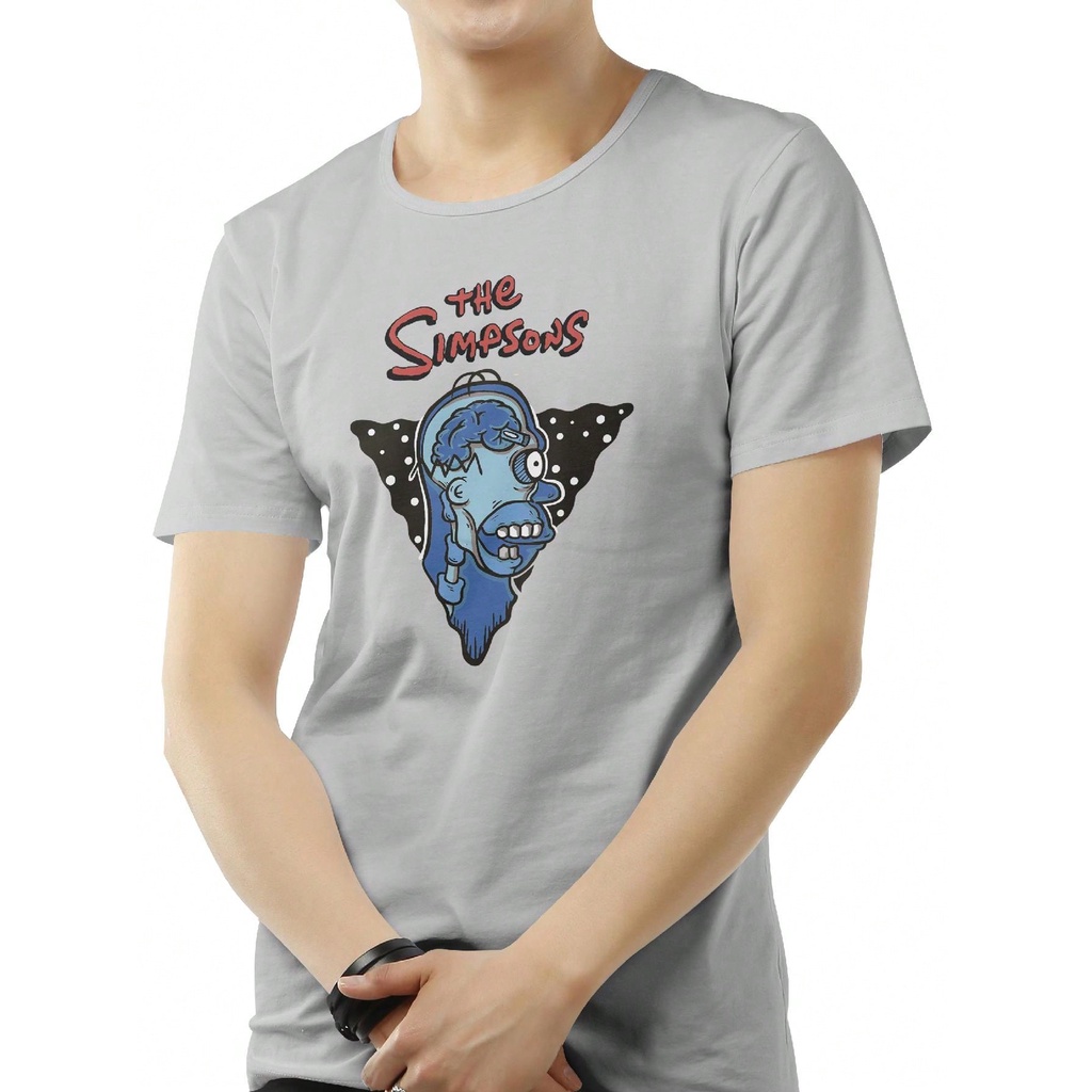 Camiseta Masculina Estampada Homer Seriado Desenho Manga Curta Algodão Premium e Conforto Fio 30 Penteado