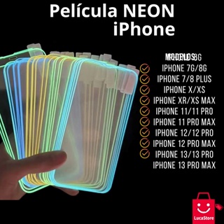 Película De Vidro 3D Neon Florescente Brilha Para IPhone 6, 6s, 7, 8, 8 Plus, 7 Plus, X, XS, XR, 11, 11 Pro Max, 12, 12 Pro, 12 Pro Max, 13, 13 Pro, 13 Pro Max - Envio Rápido em Oferta na Shopee