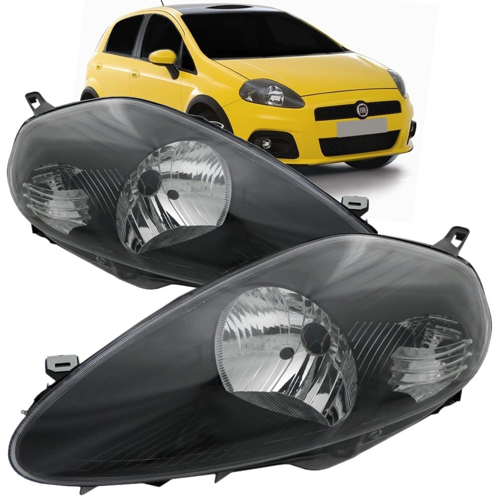 PAR FAROL PUNTO SPORTING 2007 A 2011 MASCARA NEGRA em Oferta na Shopee