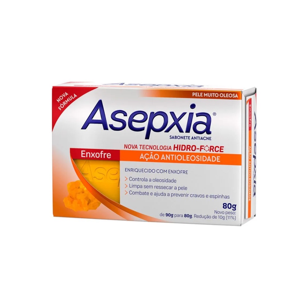 Sabonete Em Barra Asepxia Enxofre Ação Antioleosidade 80G