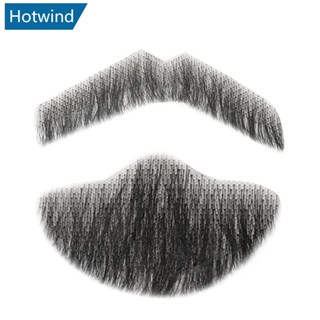 HW Barba Falsa , Realista De Bigode Facial Para Homens Adultos 100 % Cabelo Humano A2W8