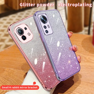 Mi111 Mi12lite Capa De Luxo Glitter Plating Para Xiaomi Mi 12 11 Lite mi11lite Mi11t 11t Pro 12t Transparente