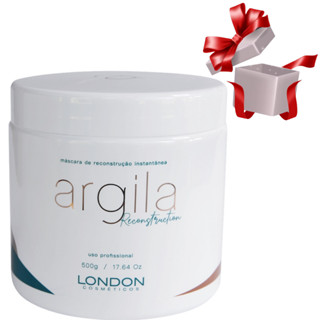 Mascara Argila Reconstruction London 500g Reconstrução instantânea, Alinhamento e revitalização, Resistência, Brilho, Cabelos soltos e leves, Aumenta o poder de proteção da cutícula, Diminui o enrijecimento da fibra, Fortalece e Recupera Fios Desnaturados