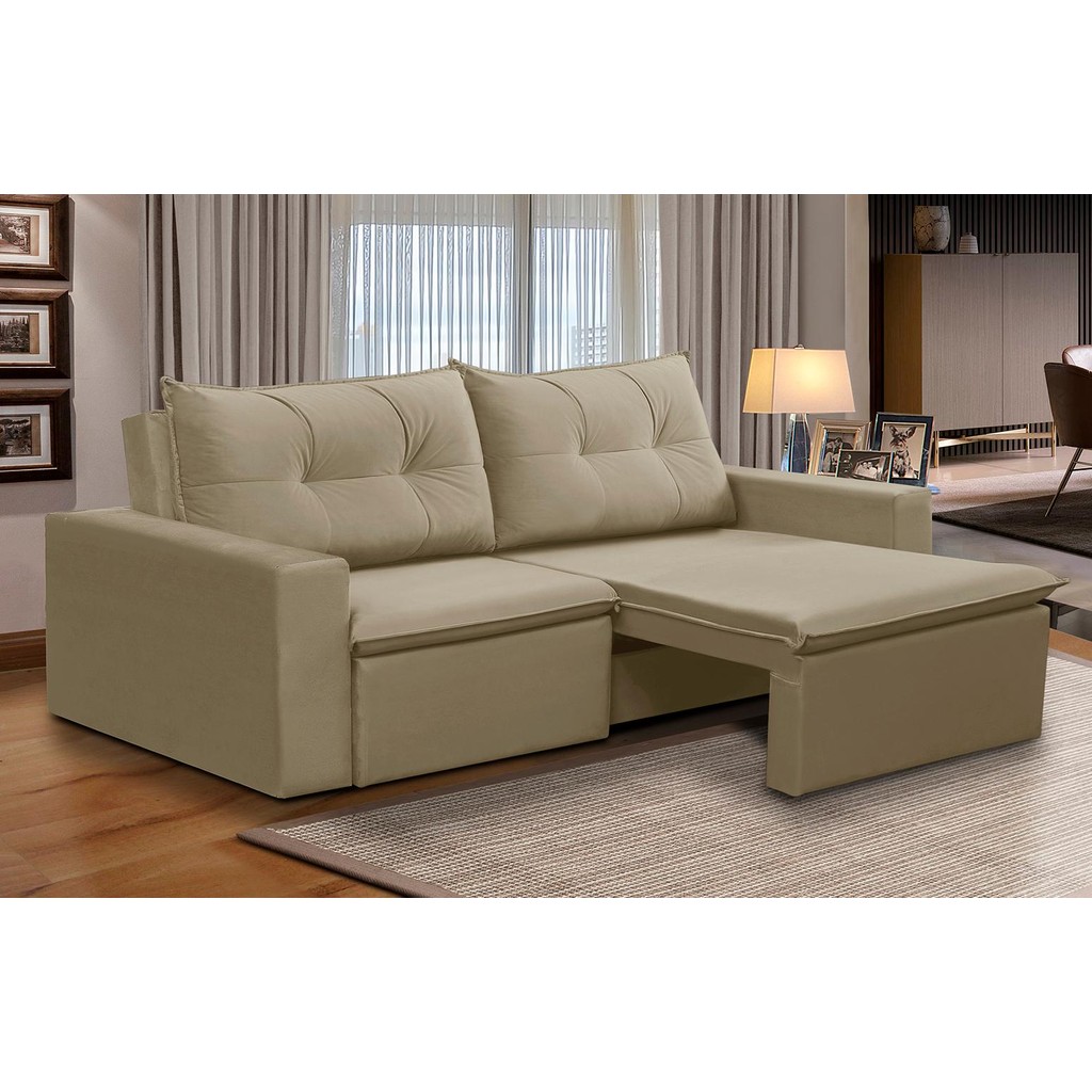 Sofá Retrátil 2 Lugares 1,80m Luna Suede Adonai Estofados - Home & Living