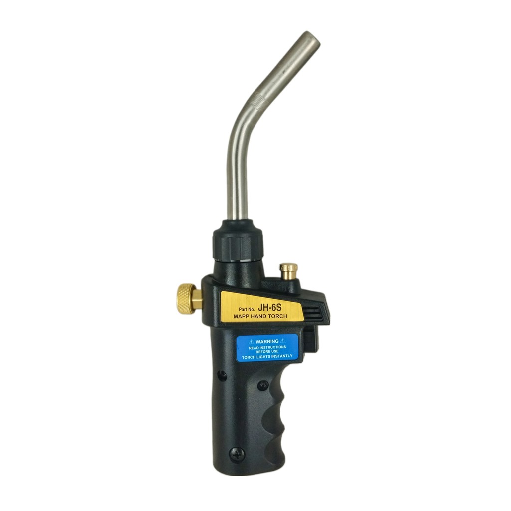 Maçarico Portátil Autoacendimento Regulagem de Tocha 2.200 ºC Gás Mapp e Propano Bico Reforçado