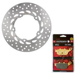 Disco de Freio Traseiro Xj6 2009-2012 + Pastilhas Potenza Gt Forza